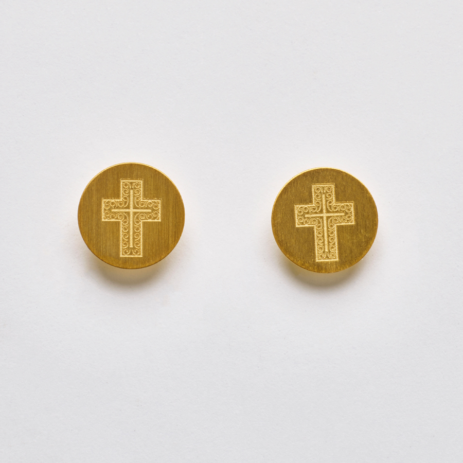 Brinco Paetê Milagrito Cruz Renda