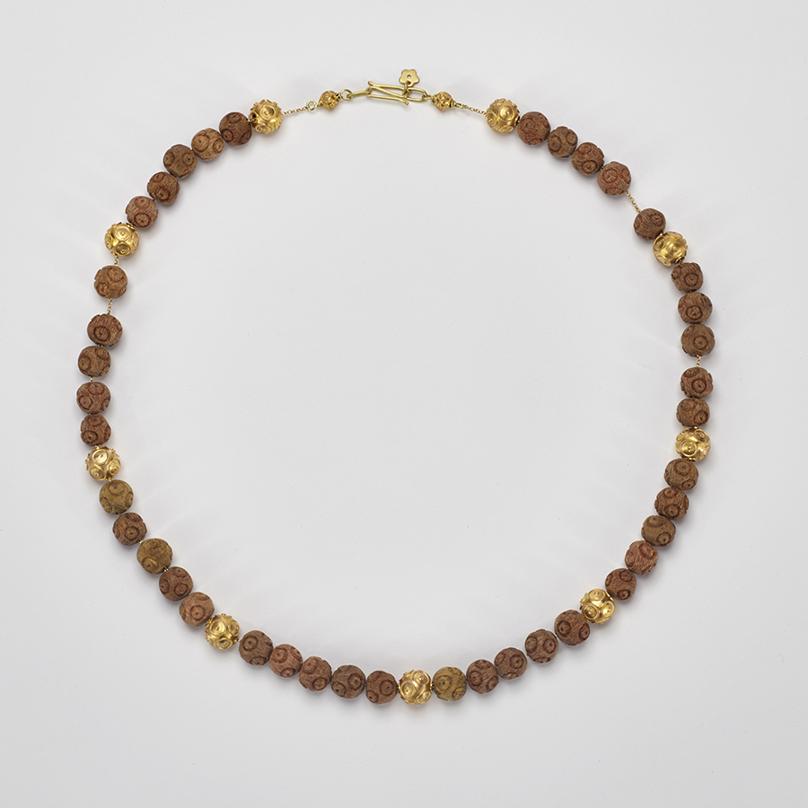 Colar Contas Confeitadas Viana e Madeira  8mm