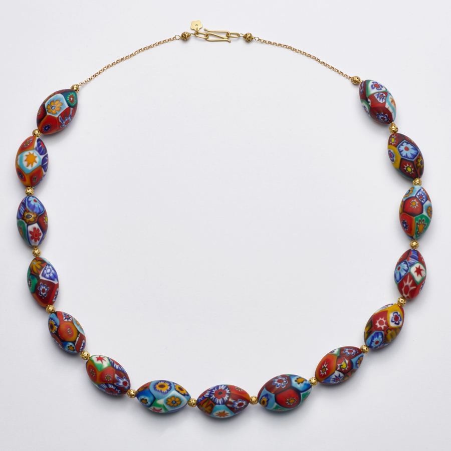  Colar Veneza Soffiato Arroz - 50cm