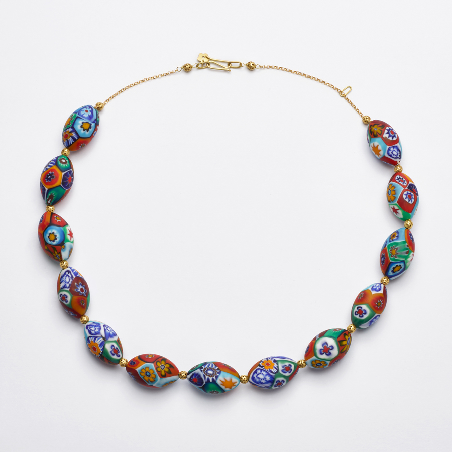 Colar Veneza Soffiato Arroz - 45cm