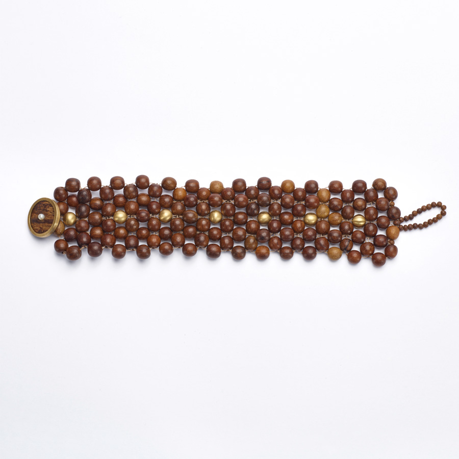 Pulseira Imbuia e Ouro